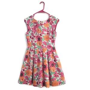 Zara TRF Women's Fit and Flare Floral Summer Dress Medium